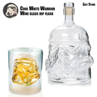 Creative Samurai Wine Bottle Wine Glass Vodka Whiskey Liquor Glass Bar Supplies Skull Holder Glass