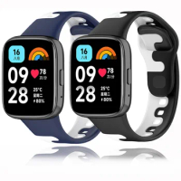 Silicone Strap For Redmi Watch 3 Active Double Color Sport Band Rubber Replacement Watchband Bracelet For Xiaomi Redmi Watch 3