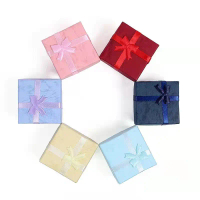 🔥   HOT ITEM 🔥     4*4cm Kotak Jewellery Ribbon Jewellery Ribbon Box Ribbon Ring Box Jewellery Organ