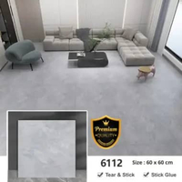 Wallpaper Sticker Lantai Keramik Granit / Lantai Vinyl Marble 60x60 Kualitas Premium Granit 6112