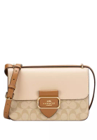 Coach Coach Large Morgan Square Crossbody In Blocked Signature Canvas - Brown/Multi