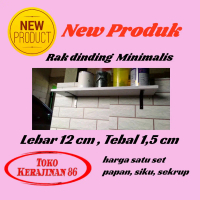 Rak Dinding siku L panjang 40cm tebal 1,5cm Kayu Furniture Set Ambalan Besi