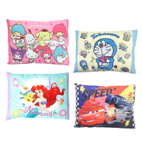 【小禮堂】三麗鷗 迪士尼 哆啦A夢 方形棉質兒童枕頭(平輸品)
