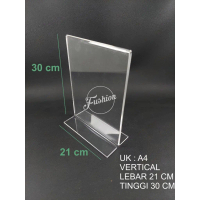 piala jogja Akrilik Tempat Brosur A4 / Qris Stand