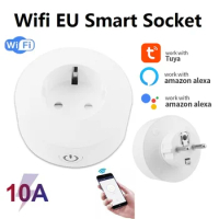 EU 10A Smart Wifi Power Plug Smart Wifi Wireless Socket Outlet Work with Alexa Google Home Assistant Tuya Smart Life APP