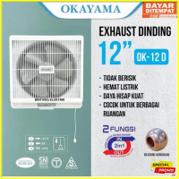 Kipas Angin Exhaust fan/ Hexos Dinding OKAYAMA 8/10/12 INCH - OK8D/ OK10D / OK12D Penyedot Udara Rua