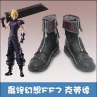 Final Fantasy VII Cloud Strife Cosplay Boots Double Zipper Shoes Halloween Carnival Women Men Role Play Outfit Party Prop shoes