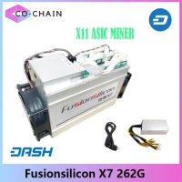 Used Dash Miner FusionSilicon X7 262Gh/s X11 Asic Miner Dash Crypto Mining 1420W With Power Supply Optional DASH Coin Miner