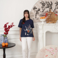 Nuboutique - Hong Cheongsam Top Blouse Imlek Qibao Baju Sincia