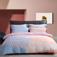 水星家纺 - 水星家纺-MERCURY-错落时光抗菌四件套 2026新款被套 床上用品 被褛 被罩 学生宿舍床单 枕袋 抗菌床品四件套