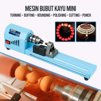 Alat Pertukangan DRUN Mesin Bubut Kayu Mini Lathe Beads Woodworking 150W - X707 - Blue Terlaris Terl