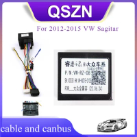 QSZN 2 DIN Android Canbus Box VW-RZ-08 For 2012-2015 VW Sagitar Harness Wiring Power Cables Car Radio 2 DIN