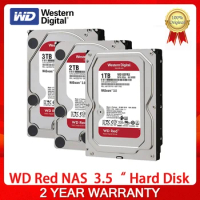 Original Western Digital WD Red NAS 2TB 1TB 4TB 3TB 6TB 3.5" Internal Hard Drive HDD SATA 6GB/S SATA 64 MB Cache HDD For Desktop