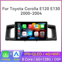 2 Din Android Car Stereo Radio Multimedia Video Player For Toyota Corolla E130 E120 2000-2004 Navigation GPS Carplay 2din No DVD