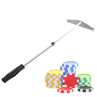 Poker Chip Push Retractable Chip Stick Poker Chip Collector Rake Metal Casino Supplies Chips Harrow Collector Portable Dice