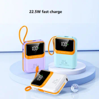 10000mah Power Bank Super Fast Charging Powerbank Mini 10000mah Phone Charger Built-in Lines for IPhone Type-C Universal