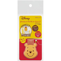 【震撼精品百貨】小熊維尼 Winnie the Pooh 日本迪士尼Disney 小熊維尼造型皮質磁鐵夾-黃/大臉#51990 震撼日式精品百貨