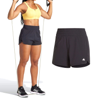 【adidas 愛迪達】Adidas Pacer LUX SH 女款 黑色 運動 訓練 健身 高腰 短褲 IN9068