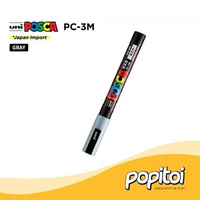 UNI POSCA PC-3M Paint Marker (Fine Point) PC3M Spidol Warna GREY
