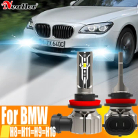 2x H11 H8 Led Fog Lights Headlight Canbus H16 H9 Car Bulb 6000K White Diode Driving Running Lamp 12v 55w For BMW F01 F02 F03 F04