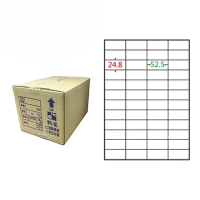 【鶴屋】A4電腦標籤 24.8x52.5mm 直角 48格 1000張入 / 箱(C2553 LX)