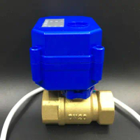 DC12V Brass 3/4" Motorized Ball Valve 2/3/5 Wires DN20 Electric Shut Off Vlave Open/Close Time 3 Sec CE For Water Heating