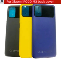 Back Glass Cover For Xiaomi Poco M3 Battery Cover Rear Door Housing Case Panel Replacement For Poco M3 M2010J19CG Battery Cover