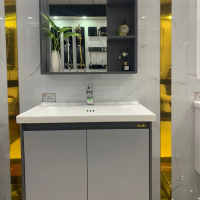 Lavabo rửa mặt-kèm bộ tủ gương