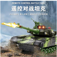 遙控坦克車遙控坦克兒童大號充電動履帶式可發射對戰坦克越野汽車男孩玩具LX 可開發票 交換禮物全館免運
