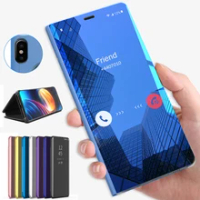 Mirror Smart Case For LG V50 V60 ThinQ Cover Clear View PU Leather Shockproof Kickstand Flip Cover For LG V60 V50 ThinQ Case
