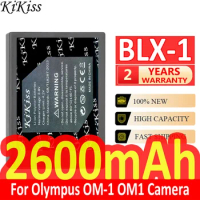 2600mAh KiKiss Powerful Battery BLX-1 BLX1 For Olympus OM-1 OM1 Camera