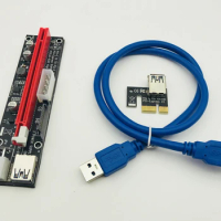 New PCIE PCI-E 3 in 1 Molex 4Pin SATA 6PIN PCI Express 16x Slot Riser Card 1x to 16x USB 3.0 Cable For Bitcoin BTC Miner Mining