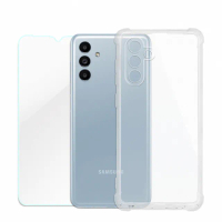 【Timo】SAMSUNG 三星 Galaxy A13專用 透明防摔手機殼+螢幕保護貼二件組