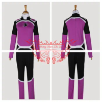 Juken Sentai Gekiranger Purple Gou Fukami Bodysuits Halloween Christmas Jumpsuit With Armcovers and Legcovers Cosplay Costume