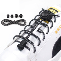 Reflective Shoelaces Elastic Stretching Lock Round Shoe Laces For Sneaker Children And Safety Fast Lazy Shoes Lace Rubber