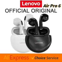 Original Lenovo Air Pro 6 Wireless Bluetooth Earbuds HiFi Music Earphones Headphones Sports Waterproof Headset With Mic Earbuds