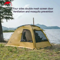 Naturehike Dome Tent 4-season Lightweight Modified Double Layer Tent 2-4 Person Waterproof Family Outdoor Camp Travel Tent