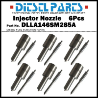 หัวฉีดน้ำมันเชื้อเพลิงดีเซล, 6 ชิ้น, DLLA146SM285A และ NP-DLLA146SM284A, เข้ากันได้กับ DAEWOO DE12
