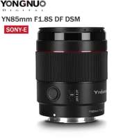 Yongnuo YN85mm F1.8S DF DSM Len AF MF Focus Mode Large Aperture Camera Lens for Sony E mount Camera A9 A7RII A7II A6600 A6500