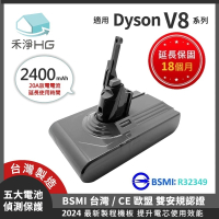 【禾淨家用HG】Dyson V8 DC8225 2400mAh 副廠吸塵器配件 鋰電池(台灣製造 保固18個月)