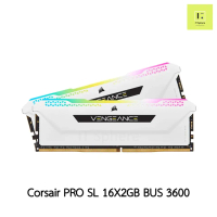 [COD] [พร้อมส่ง] [จัดส่งทันที] แรม Corsair Vengeance RGB PRO SL 32GB (2 x 16GB) bus 3600 สีขาว ประกั