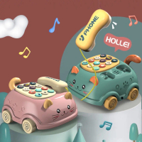 Telephone Toy Cat  Kid Baby Toddler Cartoon Musical Music Song Box Educational Learning Toys
