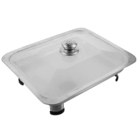 Stainless Steel Dinner Plate Food Display Combined Cover Buffet Tray Serving Warmer Dessert Bread Canteen Plastic Party