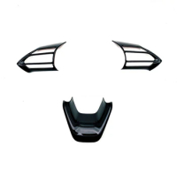 3Pcs Car Steering Wheel Panel Cover Trim Decoration Frame Sticker For Toyota Sienta 2022 2023