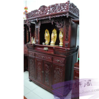 Artwin pear wood cabinet door with three-dimensional shrine Buddha shrines of antique furniture and solid wood t