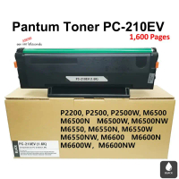 หมึก pantum p2500w pc-210ev P2200 P2207 P2500 P2505 M6500 M6500N M6500W M6500NW M6550 PC 210EV