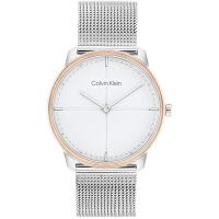 【Calvin Klein 凱文克萊】CK 都會時尚米蘭帶手錶-35mm/銀x金框(CK25200157)