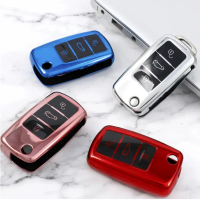Sarung Kunci Kereta Tpu, Auto, untuk VW Volkswagen Polo, Tiguan, Passat, B5 B6 B7, Golf 4 5 6, MK6, 