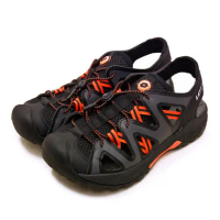 【男】LOTTO 專業排水護趾戶外運動涼鞋 輕鬆玩趣系列 灰黑橘 3158