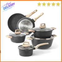 Nonstick Cookware Set 14 Piece Induction Stackable, Detachable Handle,  Removable Handle, RV Cookware, Cookware, Pots and Pans, O - AliExpress